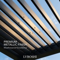 Pergola bioclimatique motorisée moderne en aluminium avec toit à lames 3x3-6x4m, fabrication OEM, étanche, pour balcon et gazebo naturel