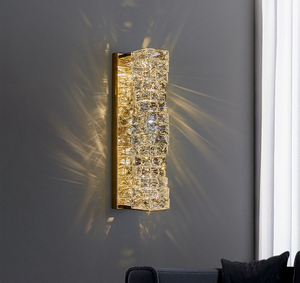 Moderne Roestvrijstalen Indoor Decoratieve Gouden Kristal Versieren Muur Schans Slaapkamer Led Wandlamp - Product Image 6