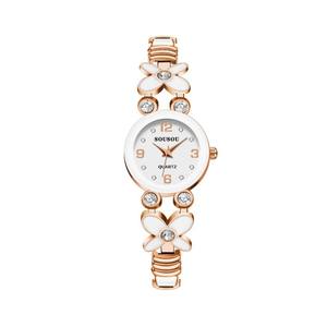 Montre élégante pour femme en cristal coloré, style bracelet, petit cadran, montre à quartz - Product Image 5