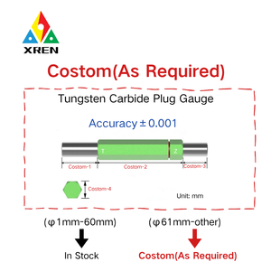 Großhandel Double-End Wolfram carbid Go/No-Go Plug Gauge Spiegel Finish Präzisions bohrung lehre H7/H8 ± 0,001mm Toleranz - Product Image 3
