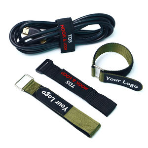 Classeur de câbles réutilisable auto-adhésif en nylon de couleur personnalisée avec fermeture à boucle Ruban de polyester/nylon écologique de haute qualité - Product Image 4