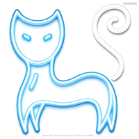 Enseigne lumineuse LED néon élégante à motif chat, personnalisable en acrylique, multicolore, pour la décoration murale de la maison, des cafés et des fêtes à thème