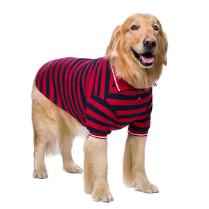 Polo à rayures pour chien, t-shirt animaux de compagnie de luxe, vêtement d'été quatre saisons, à la mode, pour grands chiots et chatons - Product Image 2