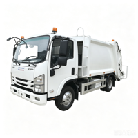 Camion à ordures compacteuses léger ISUZU 120 CV, camion de voirie pour déchets, capacité 6 m³, utilisé pour l'élimination des déchets urbains