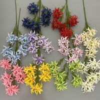 YOPIN-8079 Simulierte Lilienblume Realistische Seidenblume mit 5 Köpfen Spinnenlilien für Luxuriöse Blumenarrangements Lycoris-Blumen