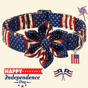 Hochleistungs-verstellbare patriotische Haustier halsbänder 4. Juli Hunde halsband für Feiertags feier - Product Image 1