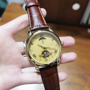 Montre mécanique pour homme haut de gamme, originale et très vendue, en acier inoxydable de haute qualité, avec verre saphir, élégante et simple, à aiguilles - Product Image 3