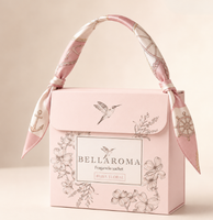 Boîte Cadeau de Luxe Personnalisée Écologique avec Embossage, Poignée en Soie, Style Nordique, pour Bougie Parfumée et Diffuseur à Bâtonnets