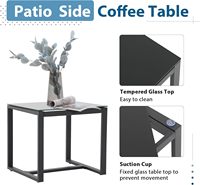Ensemble de meubles de conversation pour patio en rotin PE avec cadre thermolaqué et coussins moelleux