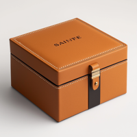 Caja de Embalaje de Perfume de Cuero PU Hecha a Mano y Personalizable Directo de Fábrica