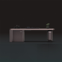 Bureau exécutif de luxe en forme de L Table de gestion haut de gamme Design contemporain pour immeuble de bureaux