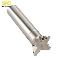 JIK CNC 툴 YW55/YW60 60도 직선 샹크 도브테일 엔드밀 내부 홀 V 홈 120-160MM 길이 25-80mm 직경 3개월 보증