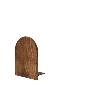 Custom Solid American Black Walnut Handcrafted Shandong <b>Bookends</b> Child-Safe Rounded Corners Vertical Desktop Bookshelf Organizer - Product Image 1