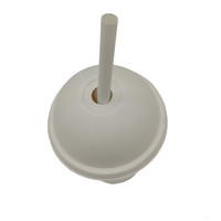 Couvre-gobelets convexes en pulpe de bagasse compostable de 90 mm avec fente pour paille, sans PFAS, pour boissons froides de 12 à 24 oz
