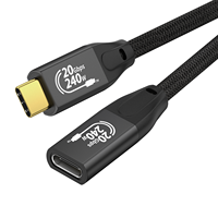 Kabel Ekstensi ULT-unite Usb 3.2 Male to Female Usb-C ke C Kabel Pengisian Cepat 50Cm Mendukung Kustomisasi Warna Putih Laser