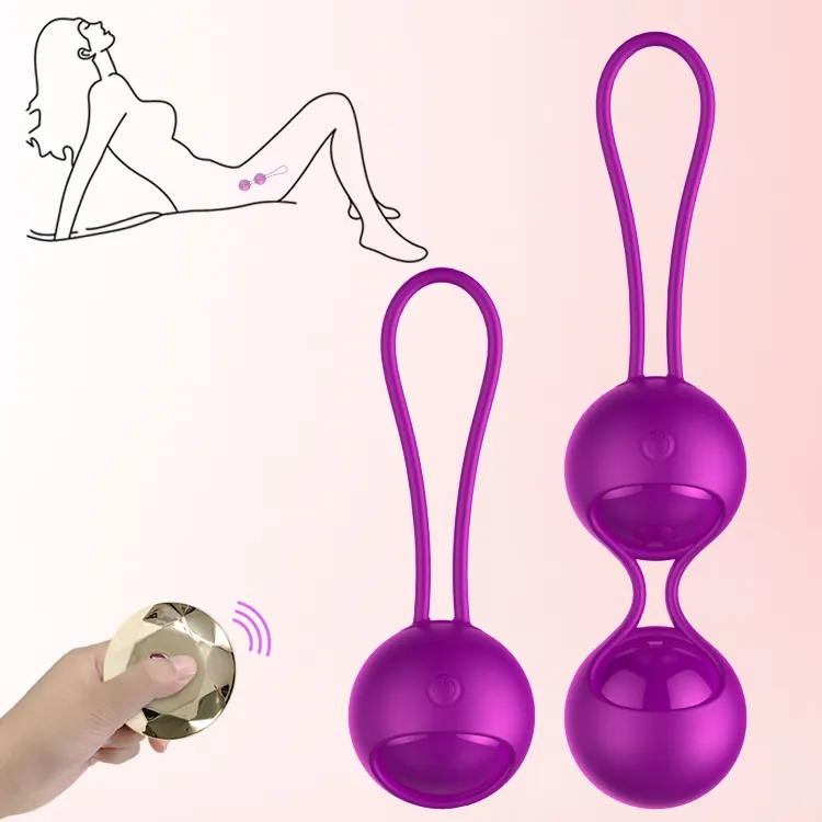 Kegel Ball Ben Wa ลูกบอลไวเบรเตอร์สำหรับผู้หญิง,ไข่โยนีนิ่มสั่นสะเทือนด้วยรีโมทคอนโทรลไร้สาย