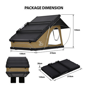 Carpa de techo para coche con refuerzo diagonal, apertura automática rápida, 2000-3000 mm, tela Oxford impermeable, una habitación, tres estaciones - Product Image 5