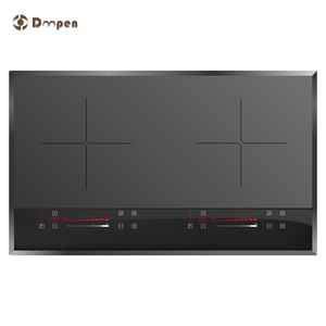 Bobina de aluminio con accionamiento de puente de panel superior, 2 cabezales, cocina de inducción integrada, desarrollo H-one con vidrio cerámico negro - Product Image 1
