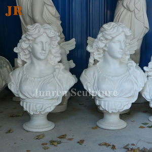Statue de <span class=keywords><strong>buste</strong></span> <span class=keywords><strong>en</strong></span> <span class=keywords><strong>marbre</strong></span> pour <span class=keywords><strong>femme</strong></span>, Sculpture classique d'intérieur sculptée à la main - Product Image 5