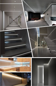 Perfil de <span class=keywords><strong>Aluminio</strong></span> Personalizado <span class=keywords><strong>para</strong></span> Tiras <span class=keywords><strong>LED</strong></span> y Difusor Transparente <span class=keywords><strong>para</strong></span> Iluminación Empotrada y de Superficie - Product Image 6