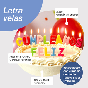 Velas Decorativas con Letras de Feliz Cumpleaños, Creativas, Ecológicas, No Tóxicas, Coloridas, <span class=keywords><strong>para</strong></span> Decorar <span class=keywords><strong>Pasteles</strong></span> de Cumpleaños - Product Image 4