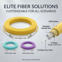 Kabel Patch Fiber Optik Singlemode Kelas Telekomunikasi 6 Core Bundle untuk Pusat Data dan Luar Ruangan, Panjang & Konektor Sesuai Pesanan