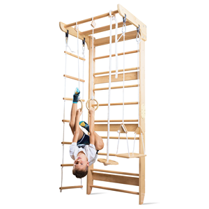 Moderno Set Fitness in legno per la casa sport corda palestra parete di arrampicata per i bambini per la camera da letto scuola cucina uso elegante altri mobili per - Product Image 1