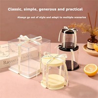 Boîte à gâteau pliable de qualité alimentaire, petite, ronde, carrée, trapézoïdale, 2/3/4 pouces, style Noël, pour boulangerie commerciale, fêtes et occasions spéciales