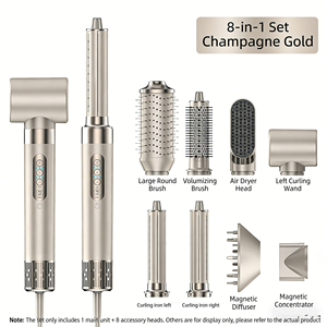 เครื่องจัดแต่งทรงผม 8 in 1 ความเร็วสูง อุปกรณ์จัดแต่งทรงผมมืออาชีพแบบมัลติฟังก์ชั่น สำหรับการดัด<span class=keywords><strong>ผม</strong></span> เพิ่มวอลลุ่ม <span class=keywords><strong>ยืด</strong></span><span class=keywords><strong>ผม</strong></span> และจัดแต่งทรง - Product Image 5