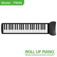 Silicone 49 Standard Keys USB Supply Power Portable Hand Flexible Roll up Keyboards Piano