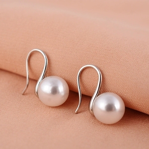 Boucles <span class=keywords><strong>d</strong></span>'oreilles pendantes FY-EZ189 en argent sterling 925, élégantes clous <span class=keywords><strong>d</strong></span>'oreilles en perles françaises pour femmes, accessoires tendance pour Instagram - Product Image 2