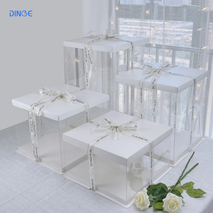 Cajas DE BODA altas grandes para pasteles de 6 pulgadas, tableros transparentes y con ventana para invitados - Product Image 4