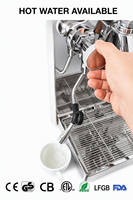 Mesin Espresso Komersial Stainless Steel Dengan Penghasil Busa Susu, Fungsi Air Panas untuk Bisnis Kopi