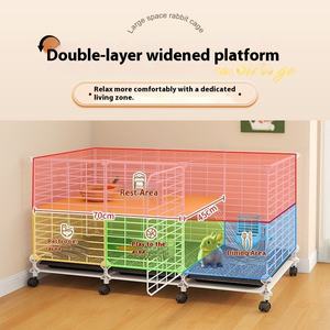 <span class=keywords><strong>Cage</strong></span> domestique double couche extra-large automatique pour le nettoyage du fumier de porc <span class=keywords><strong>nain</strong></span> hollandais, intérieur spécial à deux couches - Product Image 3