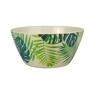 Set di Ciotole con Stampa Foglia di Palma Tropicale Monstera in Melamina - Ciotole Grandi e Piccole per Pranzo a Bordo Piscina 6 e 10 Pollici - Product Image 4