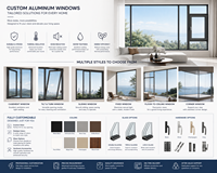 Ventana Corredera Horizontal Moderna de Aluminio Resistente a Huracanes, Certificada en EE. UU., con Doble Acristalamiento y Aislamiento Acústico