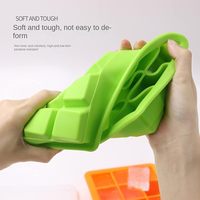 Bac à glaçons en silicone avec couvercle hermétique, anti-odeur, facile à démouler, sans BPA, compatible congélateur, moule à glaçons carrés, vente en gros