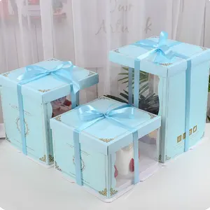 KinSun Wholesale Luxury Cake Packaging Box High Quality Wedding Cake Boxes Manufacturer Professional Custom Size Cake Box