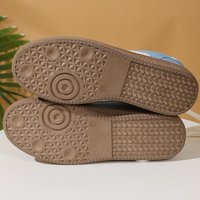 Baskets décontractées pour femmes, style tennis, confortables, plates, en microfibre PU, pour la marche et le sport, style classique printemps-été-automne