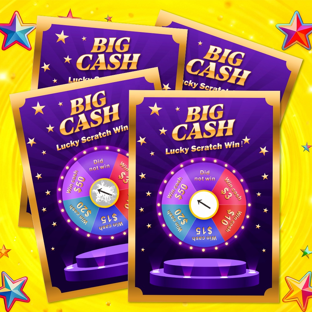 Instant-win Scratch Cards Lucky Wheel Digital Printing Scratch-off Coating Custom Prizes