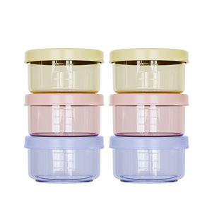 Baby Food Storage Containers Round With Lids Leak Proof For Baby Food PP Material 3 Sizes Set - Product Image 1