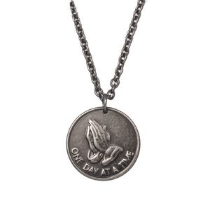 Craft Wolf Fashion Jewelry Bronze Vintage Silver Women Men Stainless Steel Embossed <strong>Coin</strong> Chain <strong>Necklace</strong> - Product Image 1
