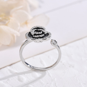 Rotating Rose <b>Ring</b> 925 Sterling Silver Open <b>Adjustable</b> Women's Jewelry Gift Flower Shape - Product Image 2