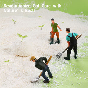 1.5kg kedi kumu koku kontrolü biyobozunur sürdürülebilir toplu tedarik yıkanabilir topaklanma Cassava kedi çöp Pet için - Product Image 3