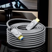 DTECH 50m 8K Cuivre Nu Audio Vidéo HDMI Armure Câble Fibre Optique avec Feuille Blindage pour Home Cinéma
