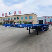 Semi-remorque plateau porte-conteneurs 40 pieds à 3 essieux pour transport de marchandises lourdes à vendre