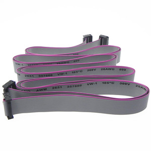 สายเคเบิลข้อมูลแบบแบน IDC ขนาด <span class=keywords><strong>2</strong></span>.0 มม. ระยะห่างขา <span class=keywords><strong>2</strong></span>.54 มม. แบบ FC IDC 10 14 16 20 40 50 พิน สำหรับดาวน์โหลด ISP สีเทา สายริบบิ้นแบบแบน IDC แบบกำหนดเองได้ - Product Image 1