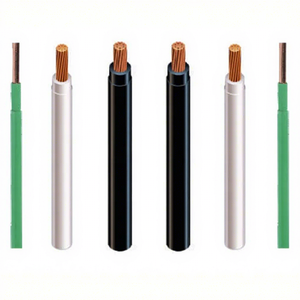 สายไฟทองแดงตีเกลียวหุ้มฉนวนพีวีซี สำหรับเดินสายไฟฟ้าภายนอกอาคาร ขนาด 16 AWG 300/500V สาย <span class=keywords><strong>THW</strong></span> มาตรฐาน VDE - Product Image 1