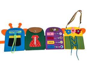 新款Girraf感觉教育忙碌板玩具软活动烦躁安静书2-6岁男孩女孩工厂 - Product Image 6