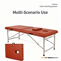 Table de massage pliable portable à prix direct usine, doublement renforcée, pour salon de beauté, spa, physiothérapie, tatouage et usage domestique